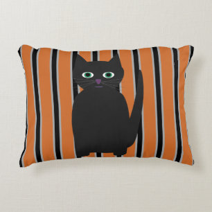 Fun and Fancy Halloween Black Cats Accent Pillow