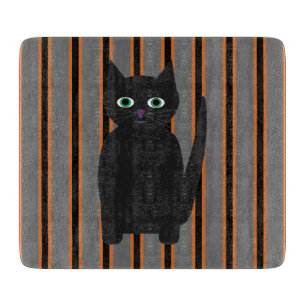 Fun and Fancy Halloween Black Cats Cutting Board