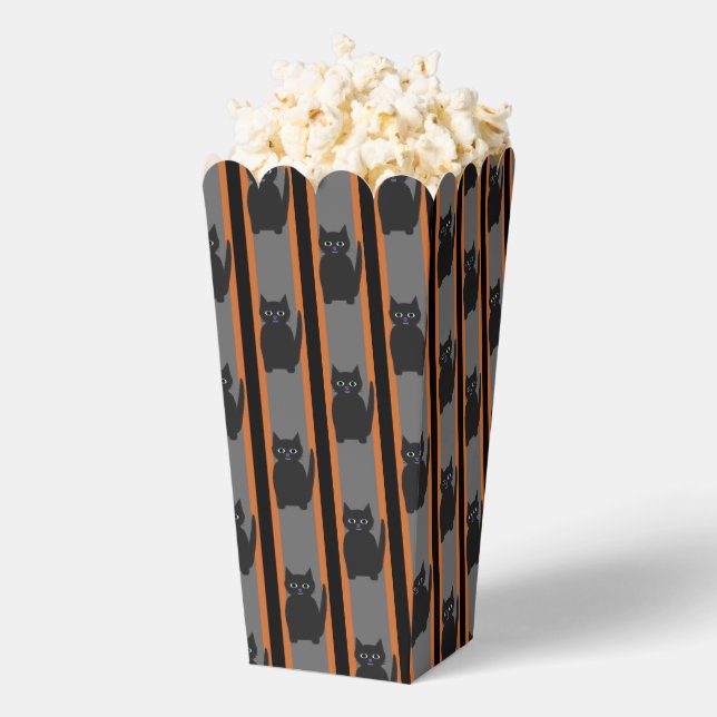 Fun and Fancy Halloween Black Cats Favor Box (Popped)