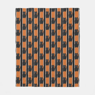 Fun and Fancy Halloween Black Cats Fleece Blanket