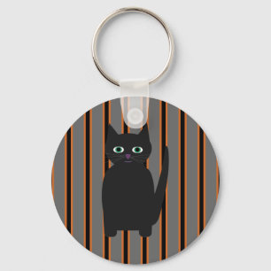 Fun and Fancy Halloween Black Cats Keychain