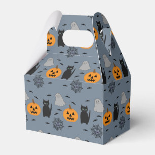 Fun and Fancy Halloween Cat Ghost Pumpkin Web Favor Box