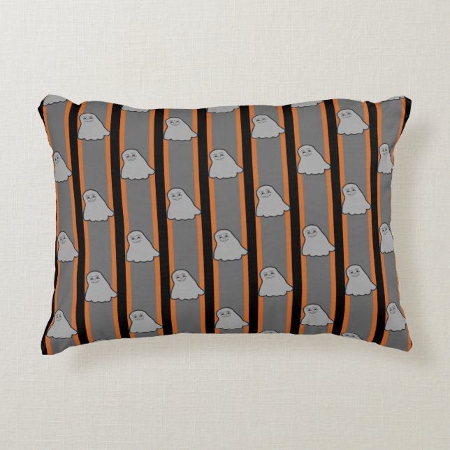 Fun and Fancy Halloween Ghosts Accent Pillow (Front)
