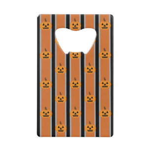 Fun and Fancy Halloween Pumpkins Credit Card Bottle Opener