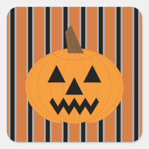 Fun and Fancy Halloween Pumpkins Square Sticker