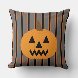 Fun and Fancy Halloween Pumpkins Throw Pillow