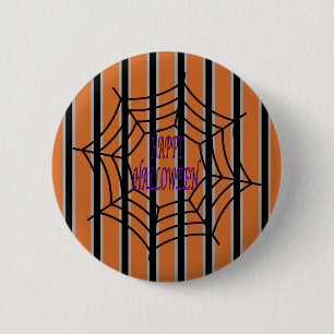Fun and Fancy Halloween Spider Webs 2 Inch Round Button