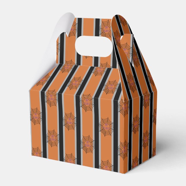 Fun and Fancy Halloween Spider Webs Favor Box (Front Side)