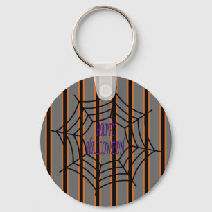 Fun and Fancy Halloween Spider Webs Keychain
