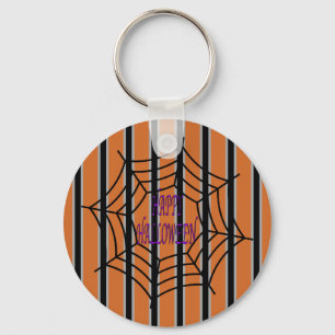 Fun and Fancy Halloween Spider Webs Keychain