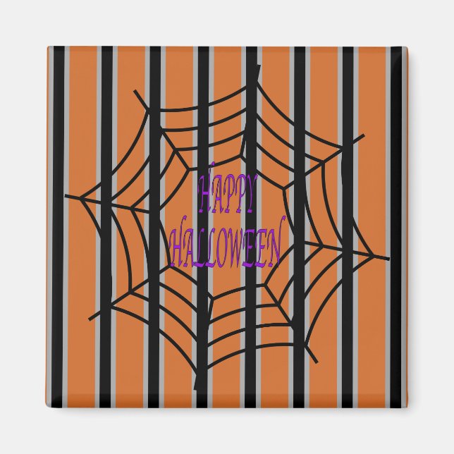 Fun and Fancy Halloween Spider Webs Magnet (Front)