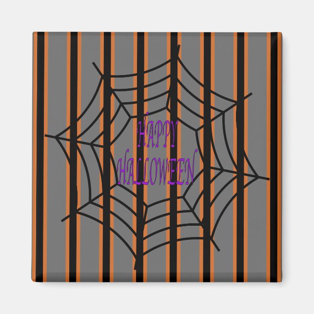 Fun and Fancy Halloween Spider Webs Magnet (Front)