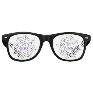 Fun and Fancy Halloween Spider Webs Retro Sunglasses