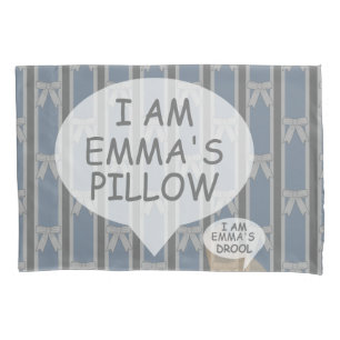 Fun and Fancy I Am Striped Bow Pillow Pillowcase