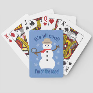 Fun and Fancy It's All Cool Snowman Detective Playing Cards