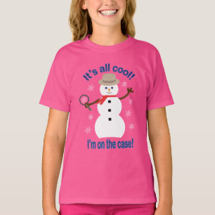 Fun and Fancy It's All Cool Snowman Detective T-Shirt