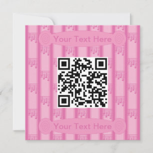 Fun and Fancy Music Notes QR Code Invitation