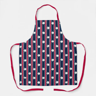 Fun and Fancy Patriotic Stars and Stripes Apron