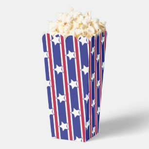 Fun and Fancy Patriotic Stars and Stripes Popcorn Favor Box