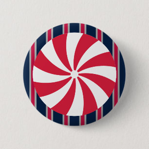 Fun and Fancy Peppermint Candy 2 Inch Round Button