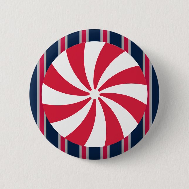 Fun and Fancy Peppermint Candy 2 Inch Round Button (Front)