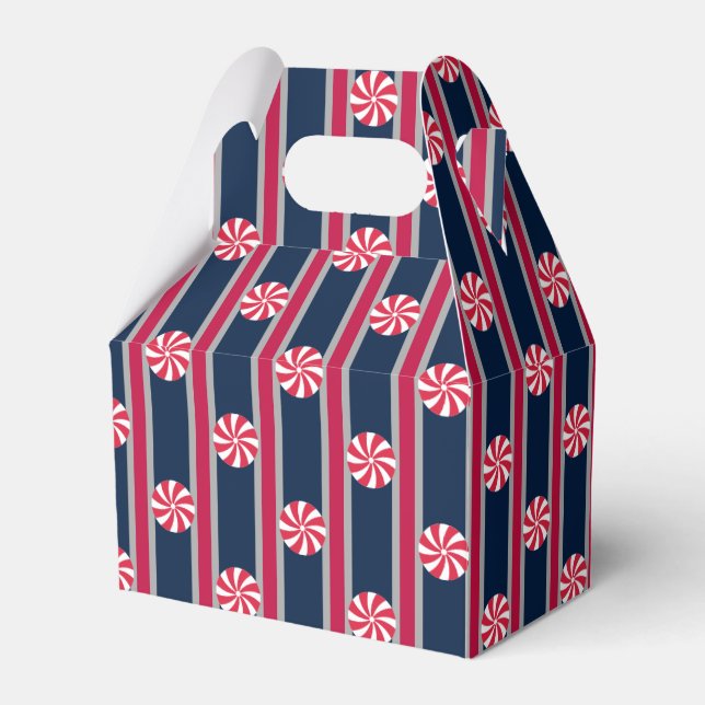 Fun and Fancy Peppermint Candy Favor Box (Front Side)