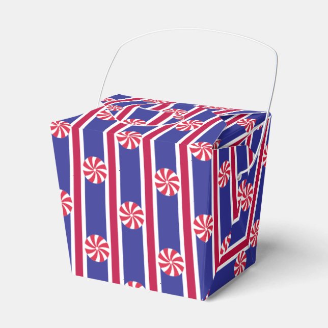 Fun and Fancy Peppermint Candy Favor Box (Front Side)