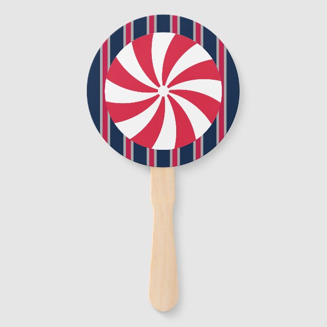 Fun and Fancy Peppermint Candy Hand Fan (Front)