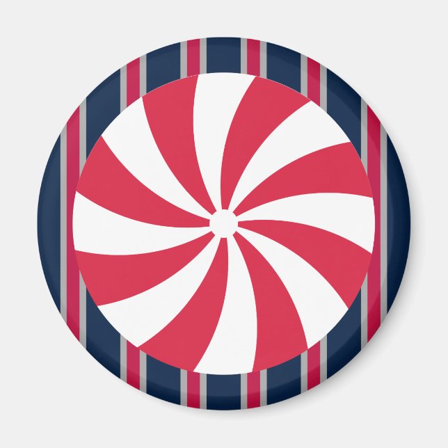 Fun and Fancy Peppermint Candy Magnet (Front)