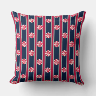 Fun and Fancy Peppermint Candy Throw Pillow
