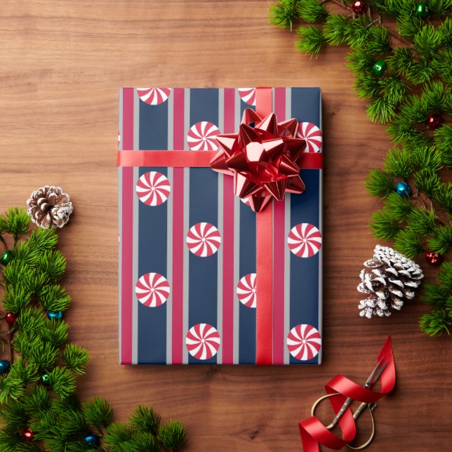 Fun and Fancy Peppermint Candy Wrapping Paper (Holiday Gift)