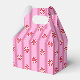 Fun and Fancy Pink Christmas Peppermint Candy Favor Box