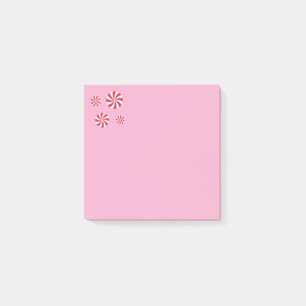 Fun and Fancy Pink Christmas Peppermint Candy Post-it Notes