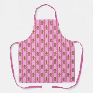 Fun and Fancy Pink Gingerbread Man Apron