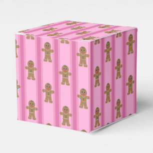 Fun and Fancy Pink Gingerbread Man Favor Box