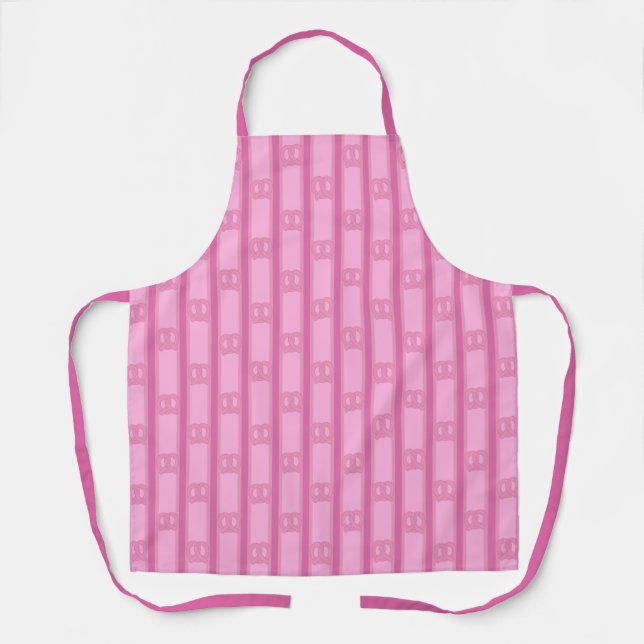 Fun and Fancy Pink Pretzel Apron (Front)