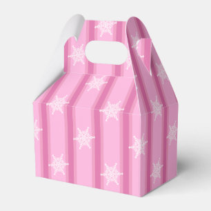 Fun and Fancy Pink Snowflake Favor Box