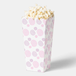Fun and Fancy Pink Spirals Popcorn Favor Box