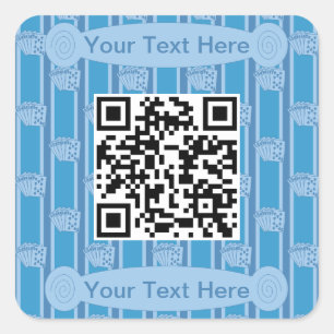 Fun and Fancy Royal Flush QR Code Square Sticker