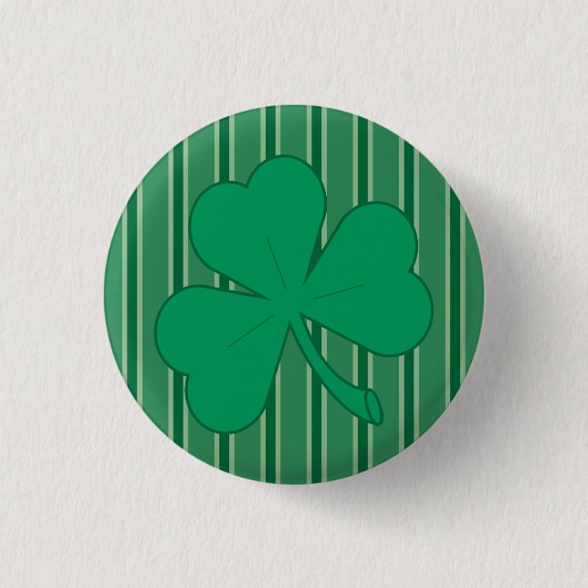 Fun and Fancy Shamrock 1 Inch Round Button (Front)