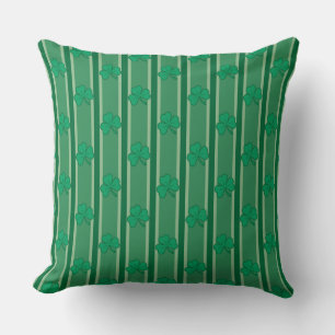 Fun and Fancy Shamrock Throw Pillow