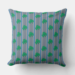Fun and Fancy Shamrock Throw Pillow
