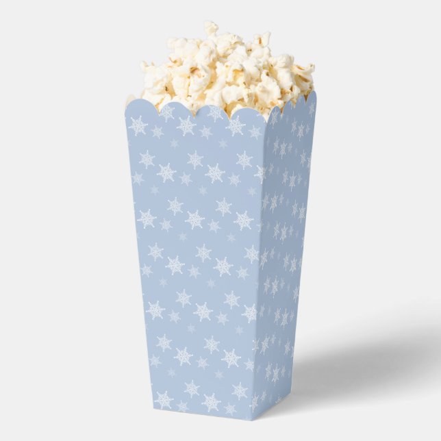 Fun and Fancy Snowflake Popcorn Favor Box (Popped)