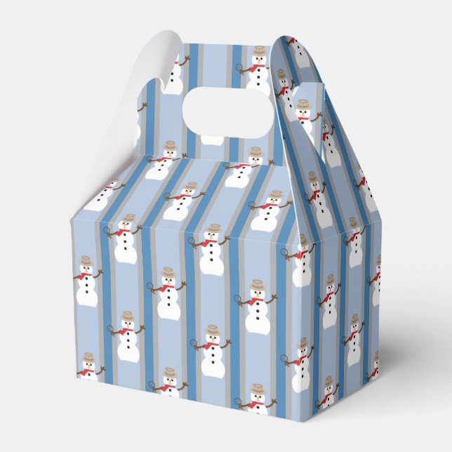 Fun and Fancy Snowman Detective Favor Box (Front Side)