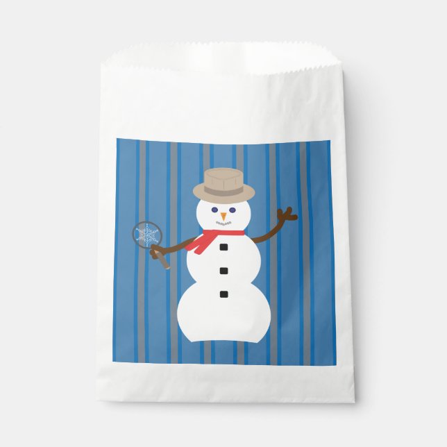 Fun and Fancy Snowman Detective Favour Bag (Front)