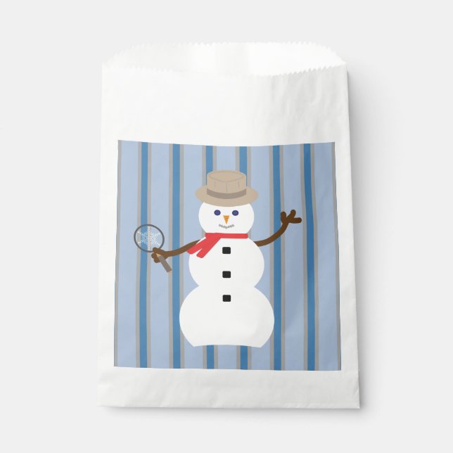 Fun and Fancy Snowman Detective Favour Bag (Front)
