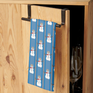 Fun and Fancy Snowman Detective Kitchen Towel