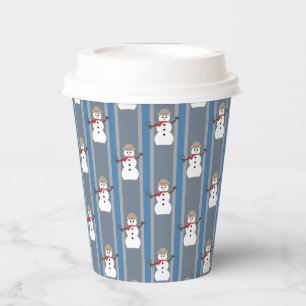 Fun and Fancy Snowman Detective Paper Cups