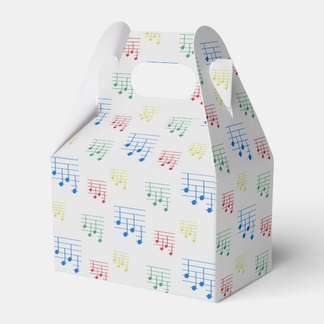 Fun and Fancy Ukulele Tuning Song Music Note Favor Box (Front Side)