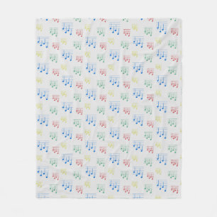 Fun and Fancy Ukulele Tuning Song Music Note Fleece Blanket